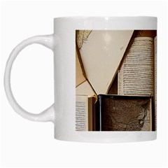 Desk Book Inkwell Pen White Mug by Ravend