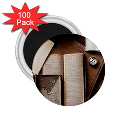 Desk Book Inkwell Pen 2 25  Magnets (100 Pack)  by Ravend