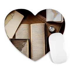 Desk Book Inkwell Pen Heart Mousepad by Ravend