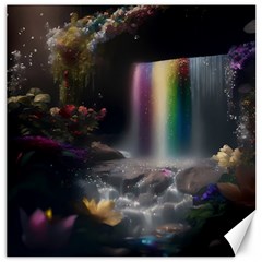 Waterfall Rainbow Canvas 16  X 16  by Ravend