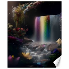 Waterfall Rainbow Canvas 11  X 14  by Ravend