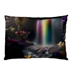 Waterfall Rainbow Pillow Case by Ravend