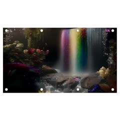 Waterfall Rainbow Banner And Sign 7  X 4  by Ravend