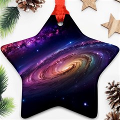 Universe Space Star Rainbow Ornament (star)