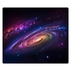 Universe Space Star Rainbow Two Sides Premium Plush Fleece Blanket (small) by Ravend