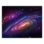 Universe Space Star Rainbow Two Sides Premium Plush Fleece Blanket (Large) 80 x60  Blanket Front