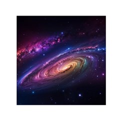 Universe Space Star Rainbow Square Satin Scarf (30  X 30 ) by Ravend