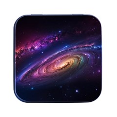 Universe Space Star Rainbow Square Metal Box (black) by Ravend