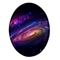 Universe Space Star Rainbow Oval Glass Fridge Magnet (4 Pack) by Ravend