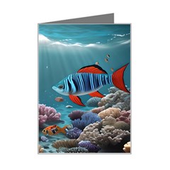 Fish Sea Ocean Mini Greeting Card by Ravend