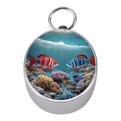 Fish Sea Ocean Mini Silver Compasses by Ravend