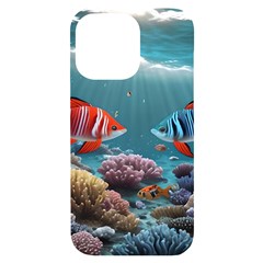 Fish Sea Ocean Iphone 14 Pro Max Black Uv Print Case by Ravend