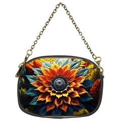 Flower Plant Geometry Chain Purse (one Side) by Ravend