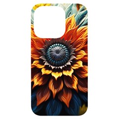 Flower Plant Geometry Iphone 14 Pro Black Uv Print Case