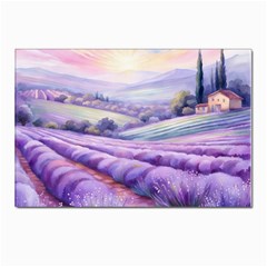 Lavender Flower Tree Postcard 4 x 6  (pkg Of 10) by Ravend