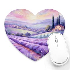 Lavender Flower Tree Heart Mousepad by Ravend