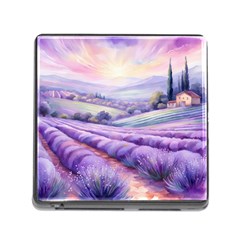 Lavender Flower Tree Memory Card Reader (square 5 Slot) by Ravend