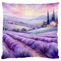 Lavender Flower Tree Large Cushion Case (one Side) by Ravend