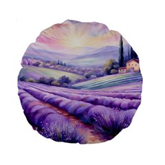 Lavender Flower Tree Standard 15  Premium Round Cushions by Ravend