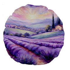 Lavender Flower Tree Large 18  Premium Round Cushions by Ravend