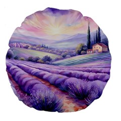 Lavender Flower Tree Large 18  Premium Flano Round Cushions by Ravend