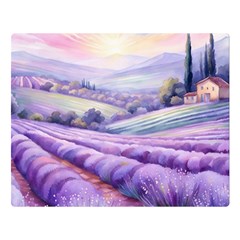 Lavender Flower Tree Two Sides Premium Plush Fleece Blanket (large) by Ravend