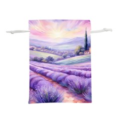 Lavender Flower Tree Lightweight Drawstring Pouch (l) by Ravend