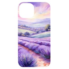 Lavender Flower Tree Iphone 14 Black Uv Print Case by Ravend