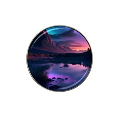 Lake Mountain Night Sea Flower Nature Hat Clip Ball Marker by Ravend