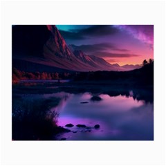 Lake Mountain Night Sea Flower Nature Small Glasses Cloth (2 Sides) by Ravend