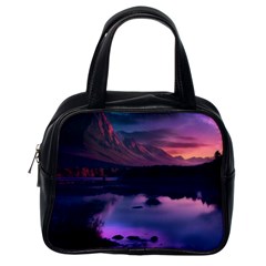 Lake Mountain Night Sea Flower Nature Classic Handbag (one Side) by Ravend