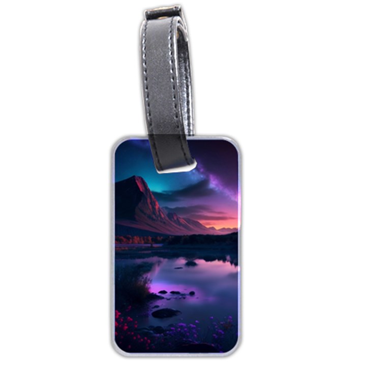 Lake Mountain Night Sea Flower Nature Luggage Tag (two sides)