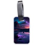 Lake Mountain Night Sea Flower Nature Luggage Tag (two sides) Back