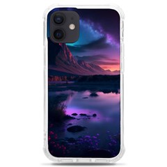 Lake Mountain Night Sea Flower Nature Iphone 12 Mini Tpu Uv Print Case	 by Ravend