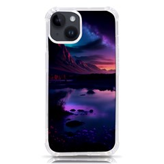 Lake Mountain Night Sea Flower Nature Iphone 14 Tpu Uv Print Case by Ravend