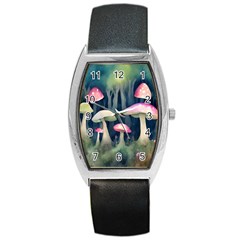 Mushroom Fungus Barrel Style Metal Watch by Ravend