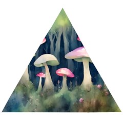 Mushroom Fungus Wooden Puzzle Triangle by Ravend