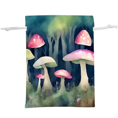 Mushroom Fungus Lightweight Drawstring Pouch (xl) by Ravend