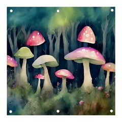 Mushroom Fungus Banner And Sign 3  X 3  by Ravend