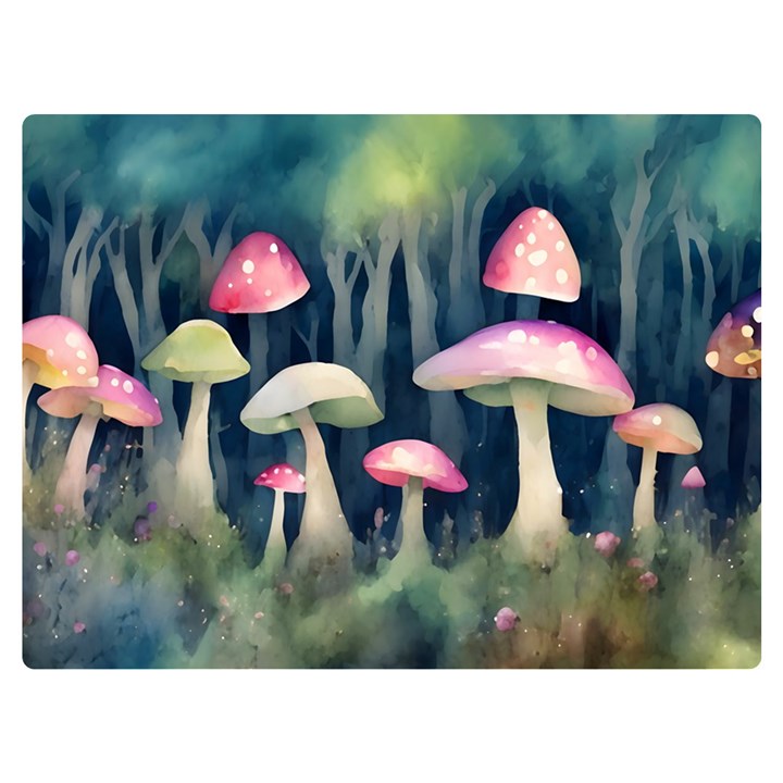 Mushroom Fungus Premium Plush Fleece Blanket (Extra Small)