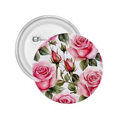 Flower Rose Pink 2 25  Buttons by Ravend