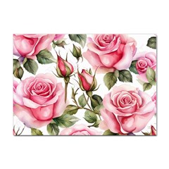 Flower Rose Pink Sticker A4 (10 Pack) by Ravend