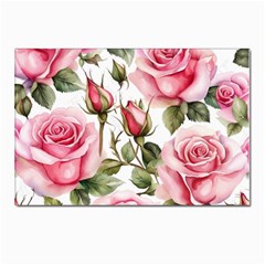 Flower Rose Pink Postcard 4 x 6  (pkg Of 10) by Ravend