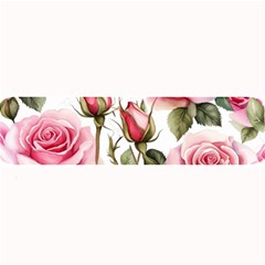 Flower Rose Pink Large Bar Mat by Ravend