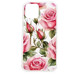 Flower Rose Pink Iphone 12 Pro Max Tpu Uv Print Case by Ravend