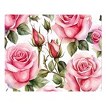 Flower Rose Pink Premium Plush Fleece Blanket (Large) 80 x60  Blanket Front