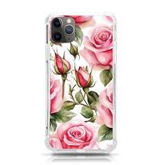 Flower Rose Pink Iphone 11 Pro Max 6 5 Inch Tpu Uv Print Case by Ravend