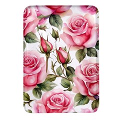 Flower Rose Pink Rectangular Glass Fridge Magnet (4 Pack) by Ravend