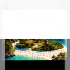 Beach Island Nature Rectangular Jigsaw Puzzl by Ravend