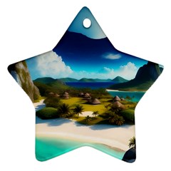 Beach Island Nature Star Ornament (two Sides) by Ravend